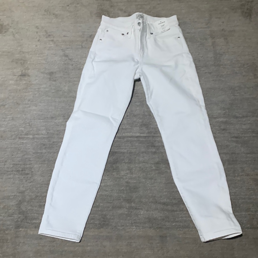 Jcrew toothpick jeans size 26P white NWT